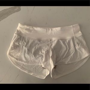 White Lulu Lemon shorts